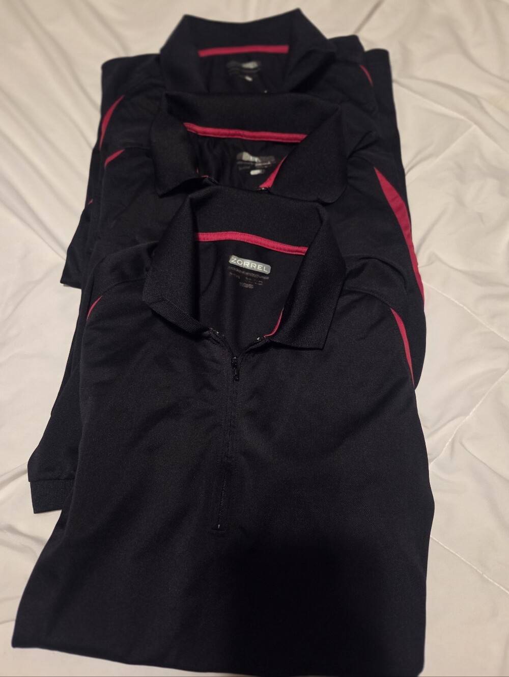 ZORREL Bundle Of 3 Performance Polo Shirts, Size:S
